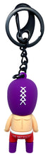 Load image into Gallery viewer, Mexican Wrestler Shaped 3D Keyring Purple 5.5cm - ByMexico
