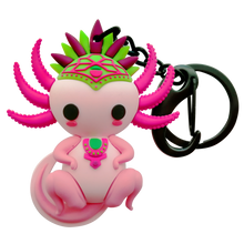 Load image into Gallery viewer, Mexican Pink Yul Axolotl Shaped 3D Keyring 6cm - ByMexico
