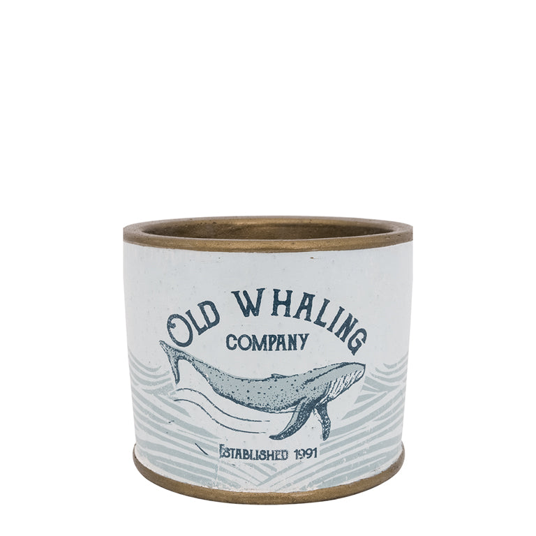 Ceramic Pot 'Old Whaling Co.' H9cm