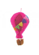 Load image into Gallery viewer, Set of 3 Fair Trade &amp; Eco Friendly Balloon Fiesta Novelty Hanging Decoration Needle Felted - Christmas
