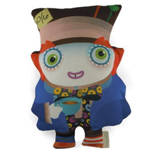 Load image into Gallery viewer, Mad Hatter - Alice in Wonderland - Shaped Cushion 28cm
