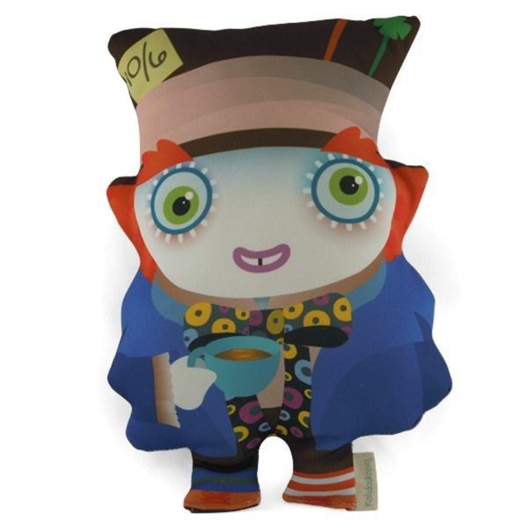Mad Hatter - Alice in Wonderland - Shaped Cushion 28cm