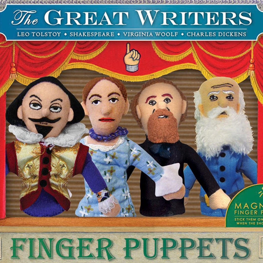 The Unemployed Philosophers Guild Great Writers Finger Puppet Set