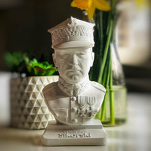Load image into Gallery viewer, Władysław Sikorski White Handmade Alabaster and Plaster Bust Home Decor Art H20cm
