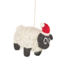 Load image into Gallery viewer, Set of 4 Black Sheep Christmas Hanging Decorations – Fair Trade &amp; Eco Friendly
