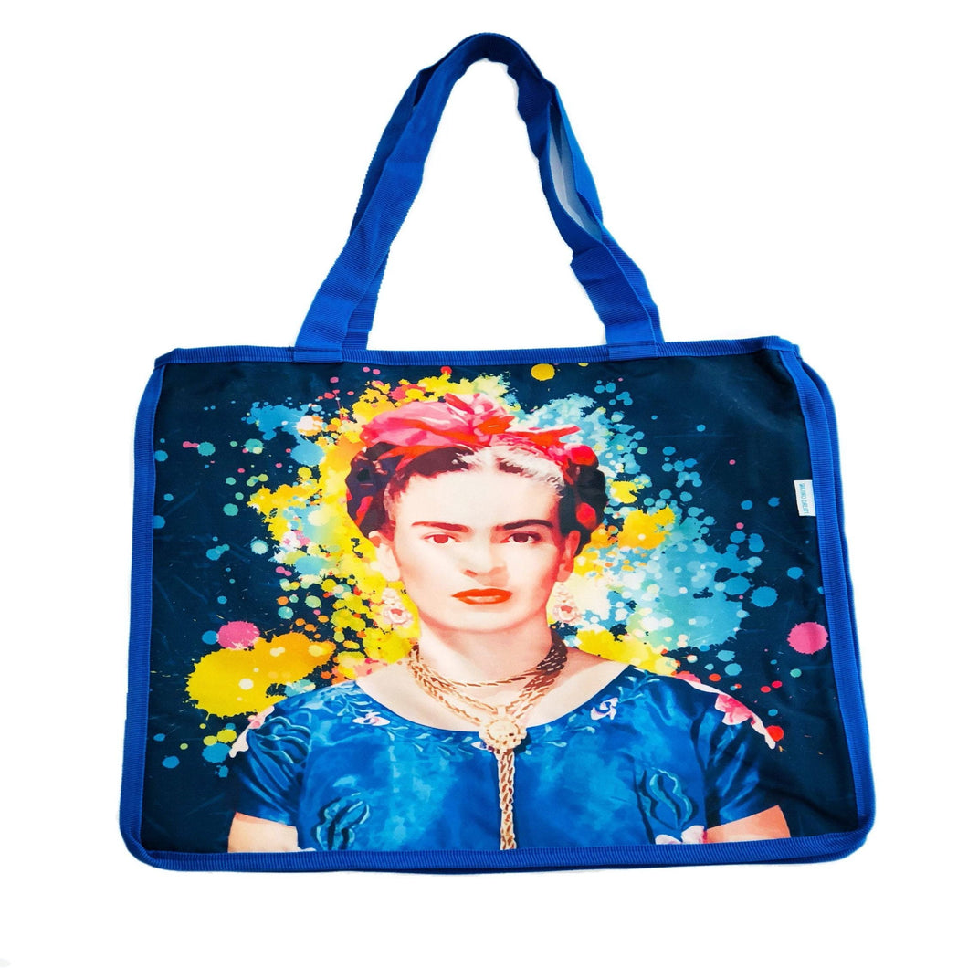 Mexican Frida Grocery Bag - Colour Splash By Wajiro Dream -Mexipop Art Design