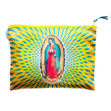 Load image into Gallery viewer, Makeup Bag Mexican Our Lady Of Guadalupe Zip  - By Wajiro Dream MexiPop Art Design
