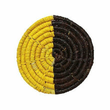 Load image into Gallery viewer, Set of 9 Multicolour Raffia Approx. 9 cm Ø Coasters Natural Dyes Eco Handmade Fair Trade Gift
