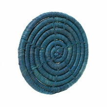 Load image into Gallery viewer, Set of 6 Multicolour Raffia Approx. 9 cm Ø Coasters Natural Dyes Eco Handmade Fair Trade Gift
