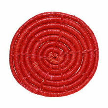 Load image into Gallery viewer, Set of 9 Multicolour Raffia Approx. 9 cm Ø Coasters Natural Dyes Eco Handmade Fair Trade Gift
