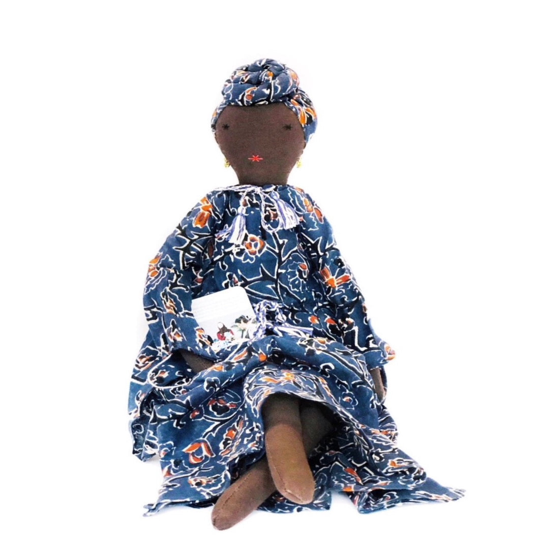 Doll African Lady with Turban H47cm - Fair Trade