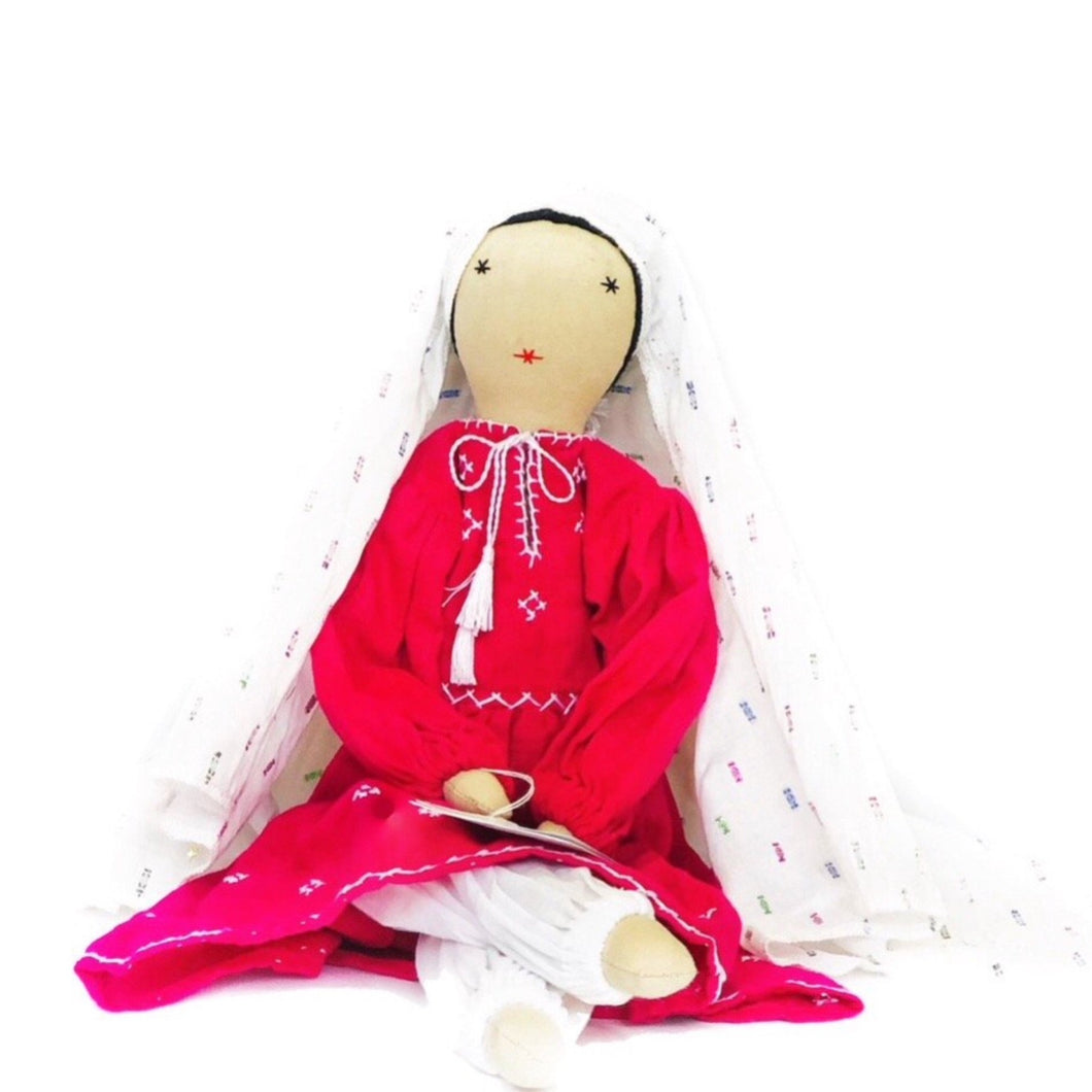 Doll Afghan Lady with White Veil H47cm - Fair Trade