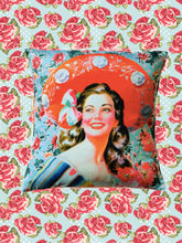 Load image into Gallery viewer, Mexican Lady with Hat MexiPop Art Design Cushion Cover 35 x 35 Cm
