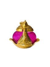 Load image into Gallery viewer, Pink and Golden Metal &amp; Glass Duck Bowl
