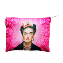 Load image into Gallery viewer, Makeup Bag Mexican Frida Zip - By Wajiro Dream MexiPop Art Design
