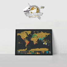 Load image into Gallery viewer, Scratch World Map Travel Deluxe Edition By Luckies of London Ltd.
