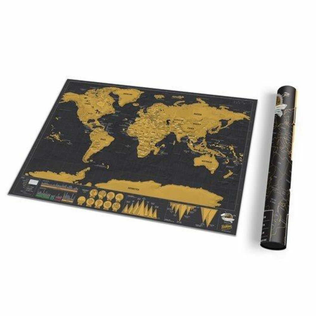Scratch World Map Travel Deluxe Edition By Luckies of London Ltd.