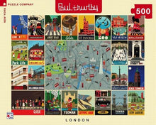 Load image into Gallery viewer, London Collage 500 Piece Jigsaw Puzzle - New York Puzzle Company
