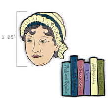 Load image into Gallery viewer, Jane Austen Enamel Pins By The Unemployed Philosophers Guild
