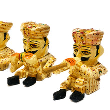 Load image into Gallery viewer, Wooden Traditional India Babla Musician Set x 4
