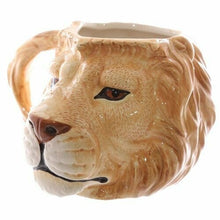 Load image into Gallery viewer, Set of 6 Lion Head Ceramic Mugs
