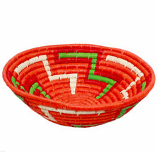 Load image into Gallery viewer, Raffia Fruit Basket Orange Base, 30cm. Fair Trade, Eco and Ethical Gifts for the Trade
