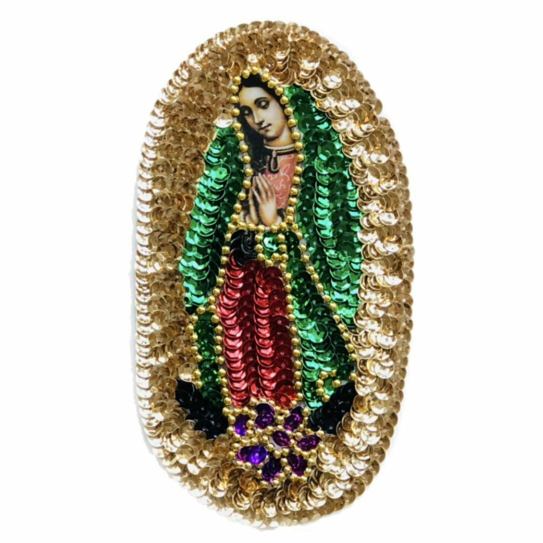 Sewing patch Virgen de Guadalupe 15 cm - Mexican Art Handmade