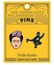 Load image into Gallery viewer, Frida Mexican Artist &amp; Monkey Pins by The Unemployed Philosophers Guild
