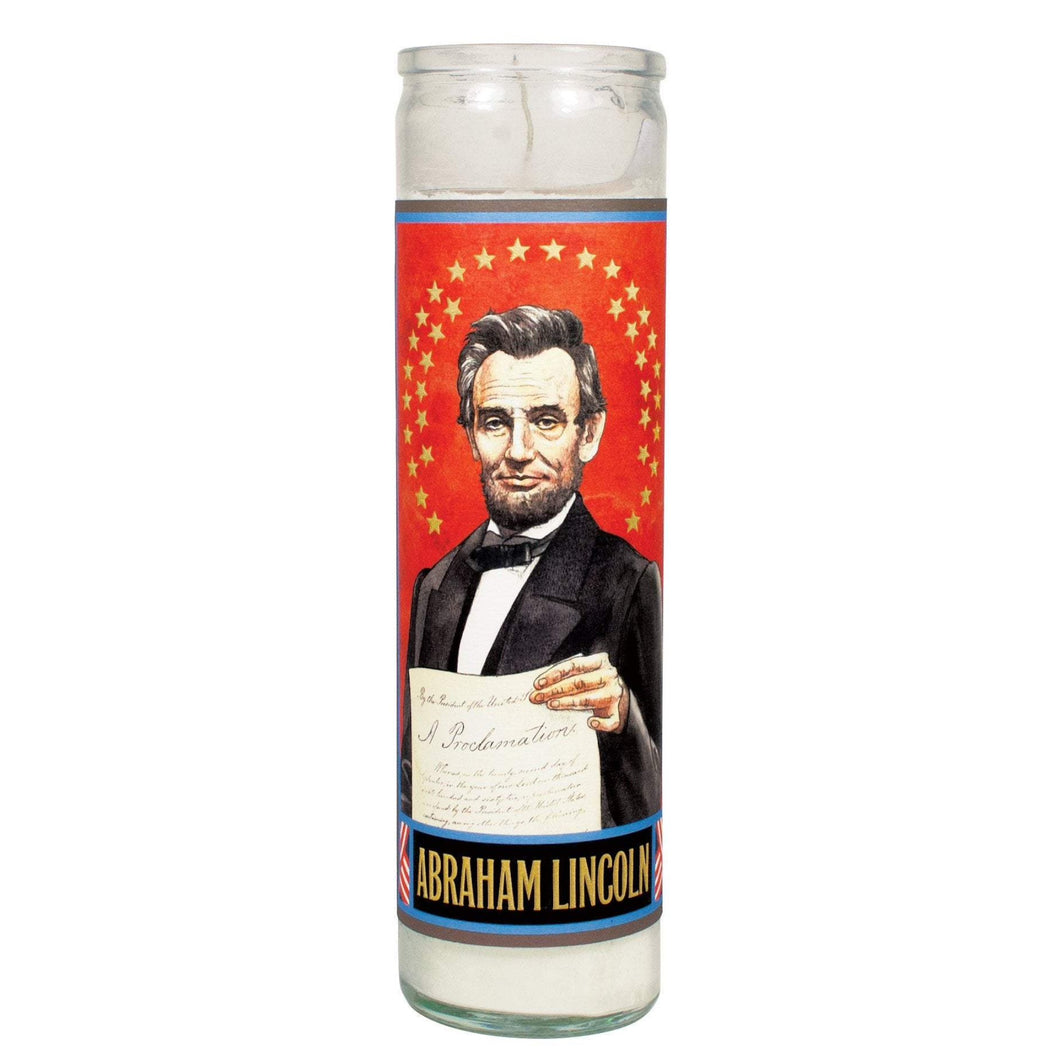 Set of 4 Lincoln Secular Saint Candles Glass - The Unemployed Philosophers Guild