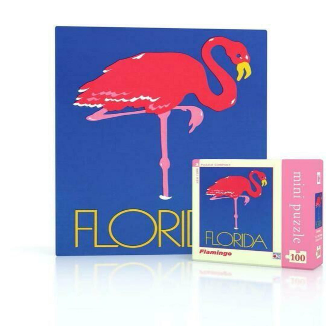 Flamingo Mini Jigsaw Puzzle 100 Pieces by New York Puzzle Co.