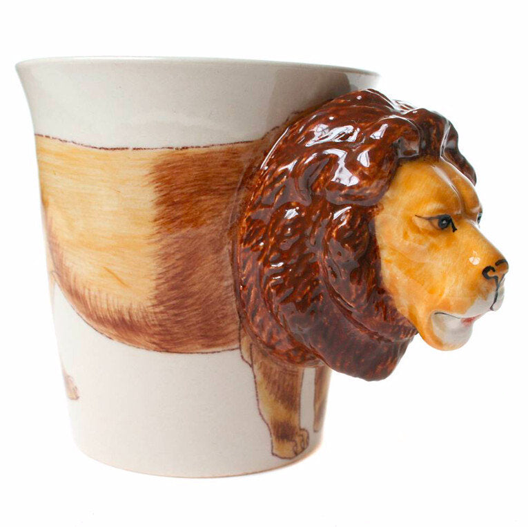 Set of 4 Lion Shaped Mugs