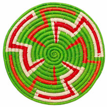 Load image into Gallery viewer, Raffia Placemat Lime Base, 30cm. Fair Trade, Eco and Ethical Gifts for the Trade
