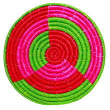 Load image into Gallery viewer, Raffia Placemat Green Base, 30cm. Fair Trade, Eco and Ethical Gifts for the Trade

