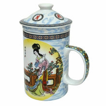 Load image into Gallery viewer, Chang He Infuser Mug with Lid made with Porcelain
