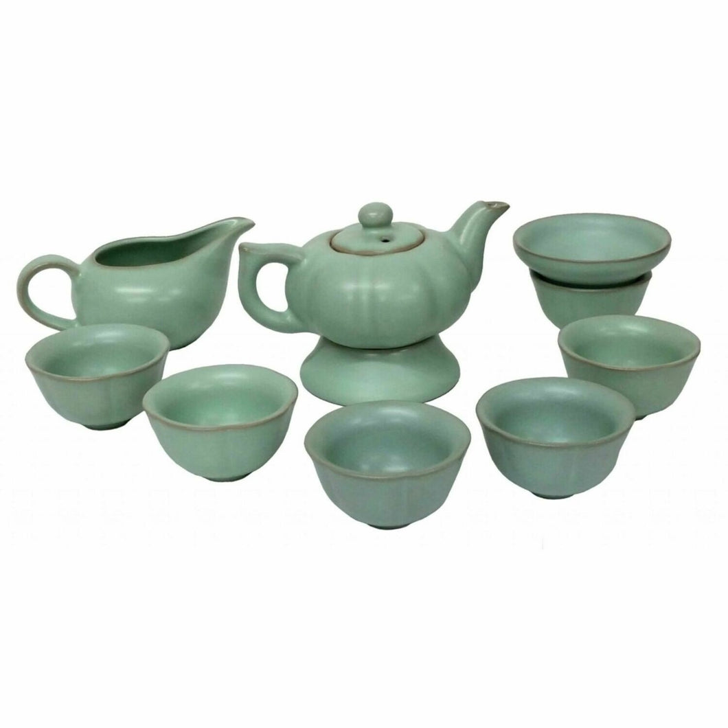 Green Pumpkin Porcelain Tea set