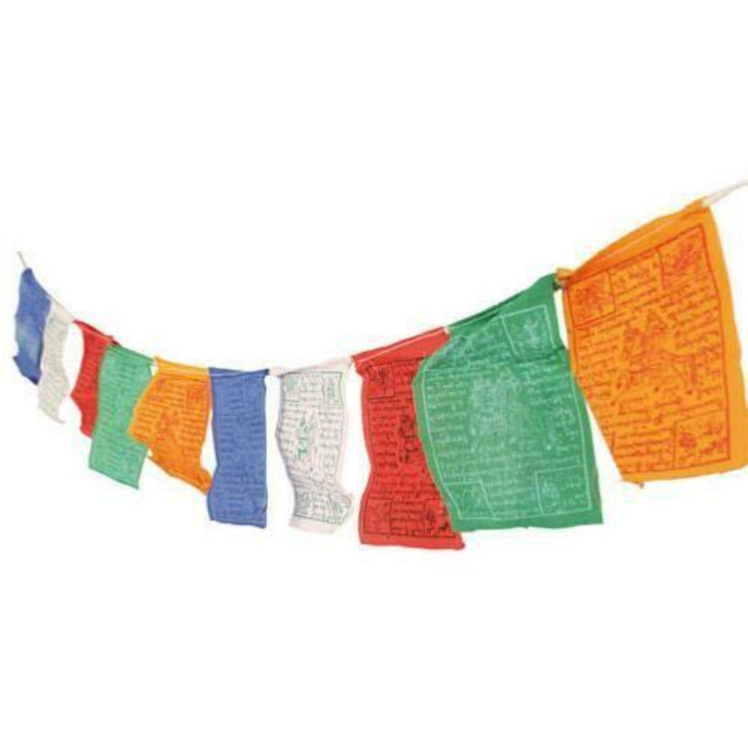Mini Prayer Tibetan Buddhist Flags Set of 10 - Handmade Nepal