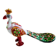 Load image into Gallery viewer, Pair of 2 Metal Meenakari Peacocks - Hand Painted
