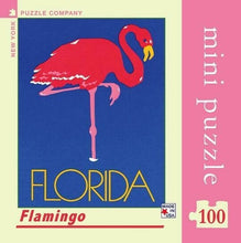 Load image into Gallery viewer, Flamingo Mini Jigsaw Puzzle 100 Pieces by New York Puzzle Co.
