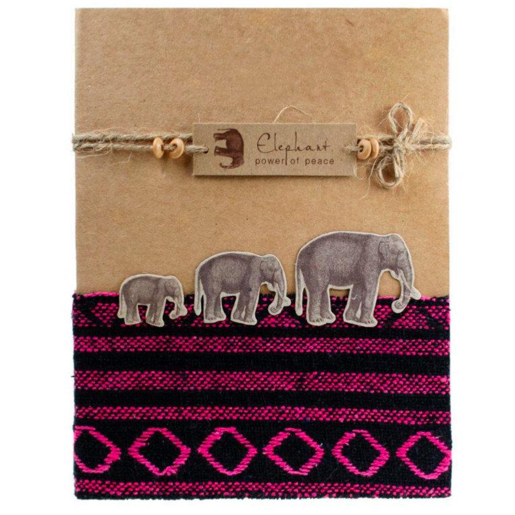 Notebook with Elephants - 15 x 19cm - Fair Trade