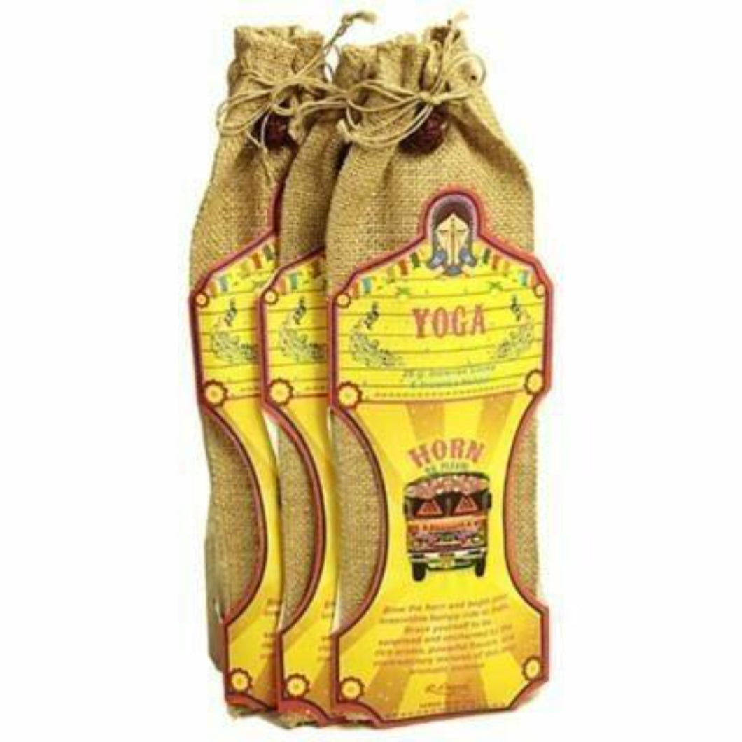 Set Of 3 Incense and holder in jute bag Yoga Fair Trade. Giftware