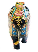 Load image into Gallery viewer, Unique Wooden Elephant Hand Painted with Shikar Miniature Paintings Piece of Art Home Decoration
