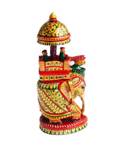 Load image into Gallery viewer, Wooden Hoda Elephant Ambabari Handmade Home Decor 17cm
