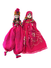 Load image into Gallery viewer, Rajasthani Puppet Couple Pink Colour Handmade
