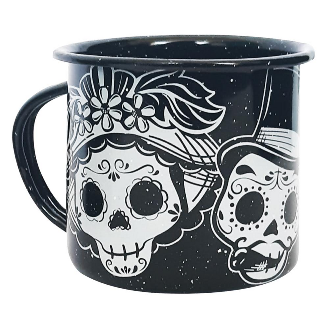 Mexican Skulls Coffee Enamel Mug - ByMexico