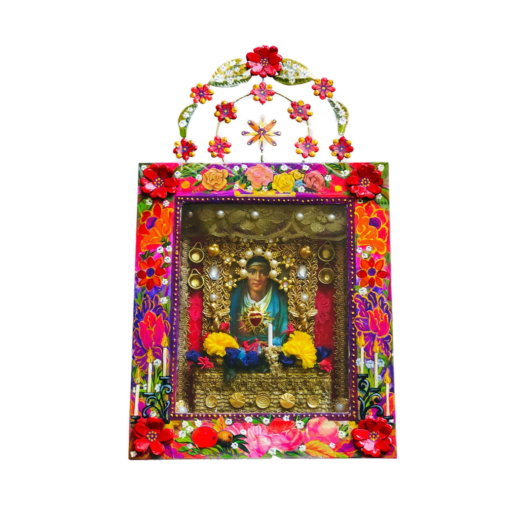 Our Lady of Sorrows Altar 50cm - Mexican Handmade Folk Art