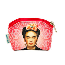 Load image into Gallery viewer, Mexican Frida Coin Purse with Flowers - By Wajiro Dream MexiPop Art Design
