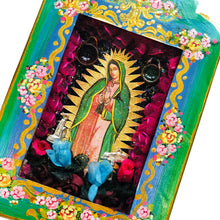 Load image into Gallery viewer, Our Lady of Guadalupe Green Shrine 26cm - Mexican Folk Art
