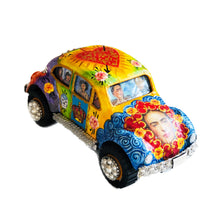 Load image into Gallery viewer, Frida and Diego Mexican Taxi - Handmade 26cm - Mexican Folk Art

