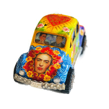 Load image into Gallery viewer, Frida and Diego Mexican Taxi - Handmade 26cm - Mexican Folk Art
