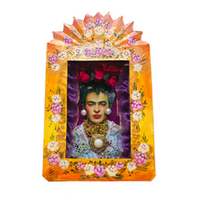 Load image into Gallery viewer, Frida Shrine Floral Diorama 26cm - Mexican Folk Art
